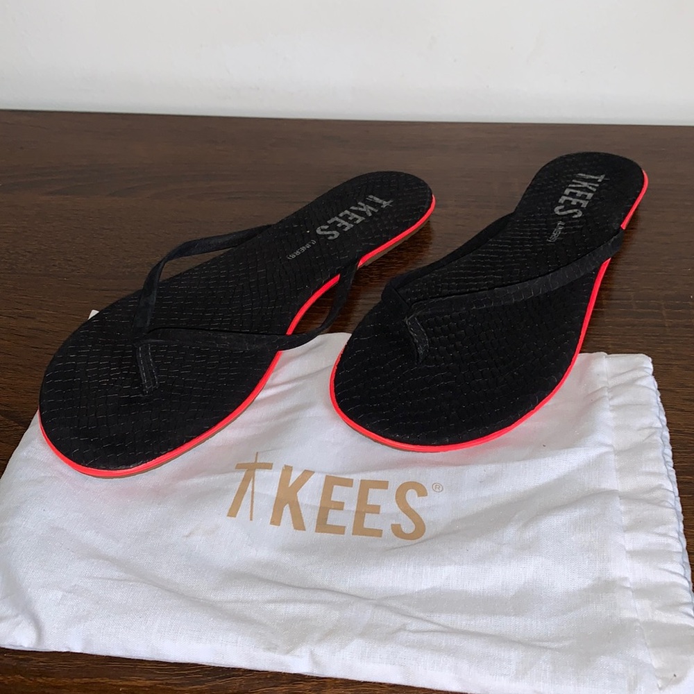 TKEES SANDALS LINERS Black/Pink size 9